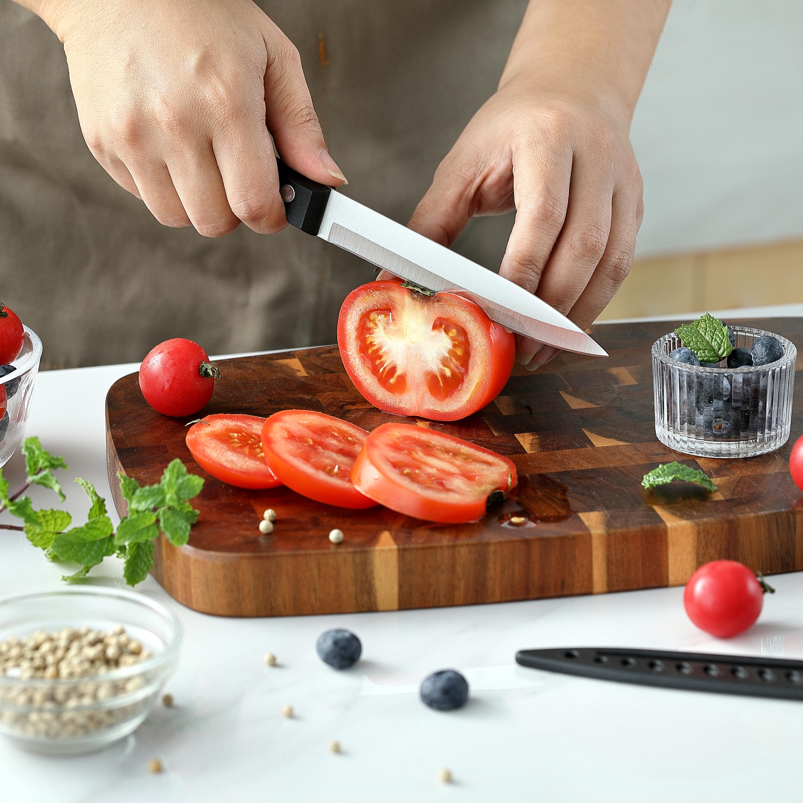 3 Piece Chef Knife Set with Sheaths - Premium Kitchen Knives -6