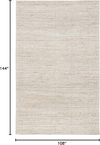 Miniatura 2 de SAFAVIEH Natural Fiber Collection - Alfombra de área de 9 x 12 pies, natural y marfil, hecha a mano de yute y lana, ideal para zonas de alto tráfico