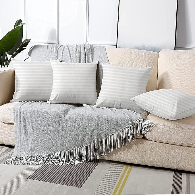 Trendy Home by Pepmart Traders 16X16 Set Of 4 Premium Hypoallergenic Stuffer Home Office Decorative Cushion Insert/Filler, Standard/White 16X16(4Pack), Polyester