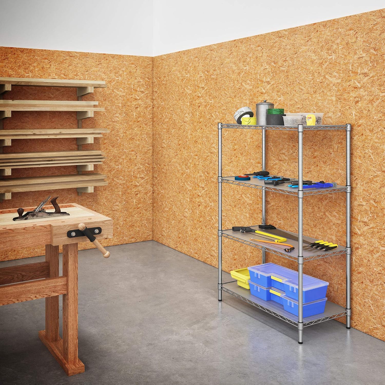 Thirteen Chefs Industrial Shelf Liners 36 x 18 Inch, 5 Pack Set for Wired Shelving Racks, Clear Polypropylene