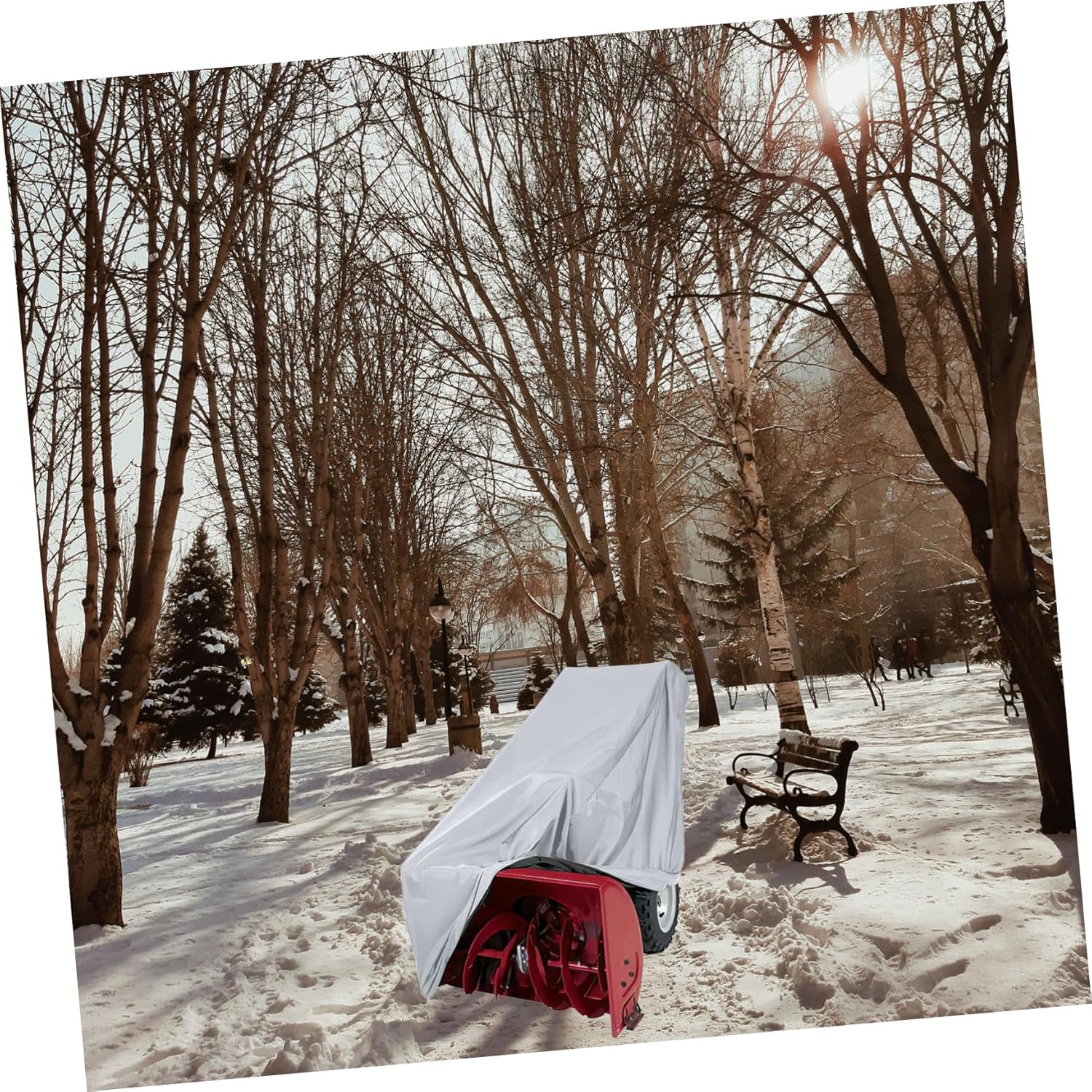 Snow Blower Cover and Windproof Protector for Two-stage Snow Throwers Outdoor Protection for Seasons