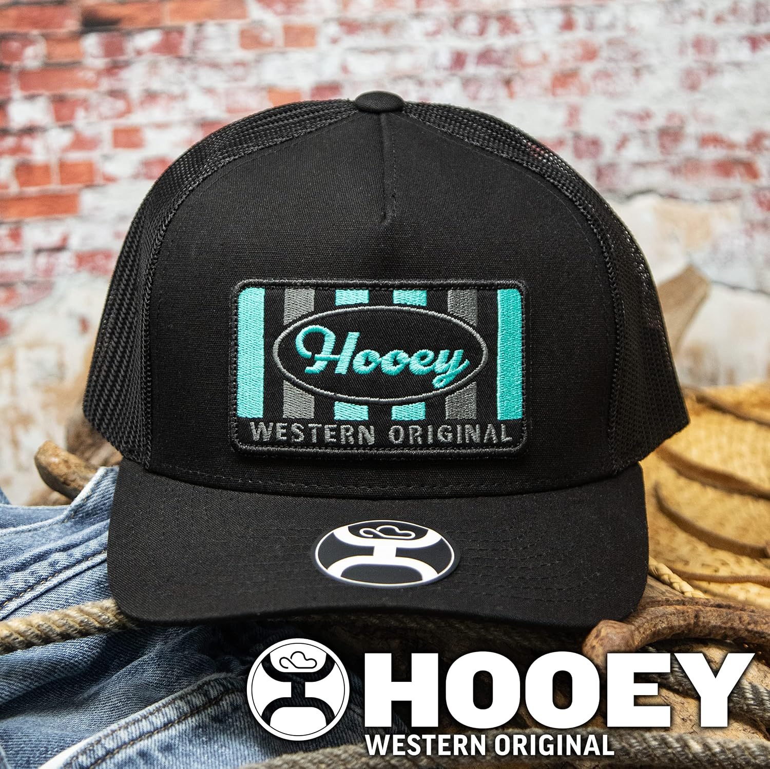 HOOEY Sudan Western Original Patch Trucker Hat – Adjustable Snapback Mesh Baseball Cap - Trucker Hat for Work & Casual Wear