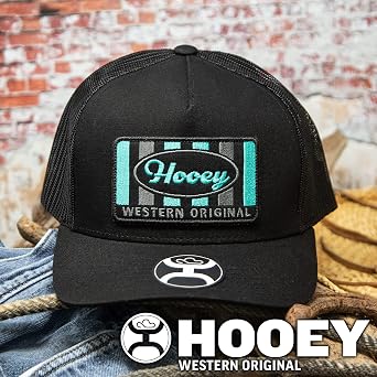 HOOEY Sudan Western Original Patch Trucker Hat Adjustable Snapback Mesh Baseball Cap - Trucker Hat for Work & Casual Wear
