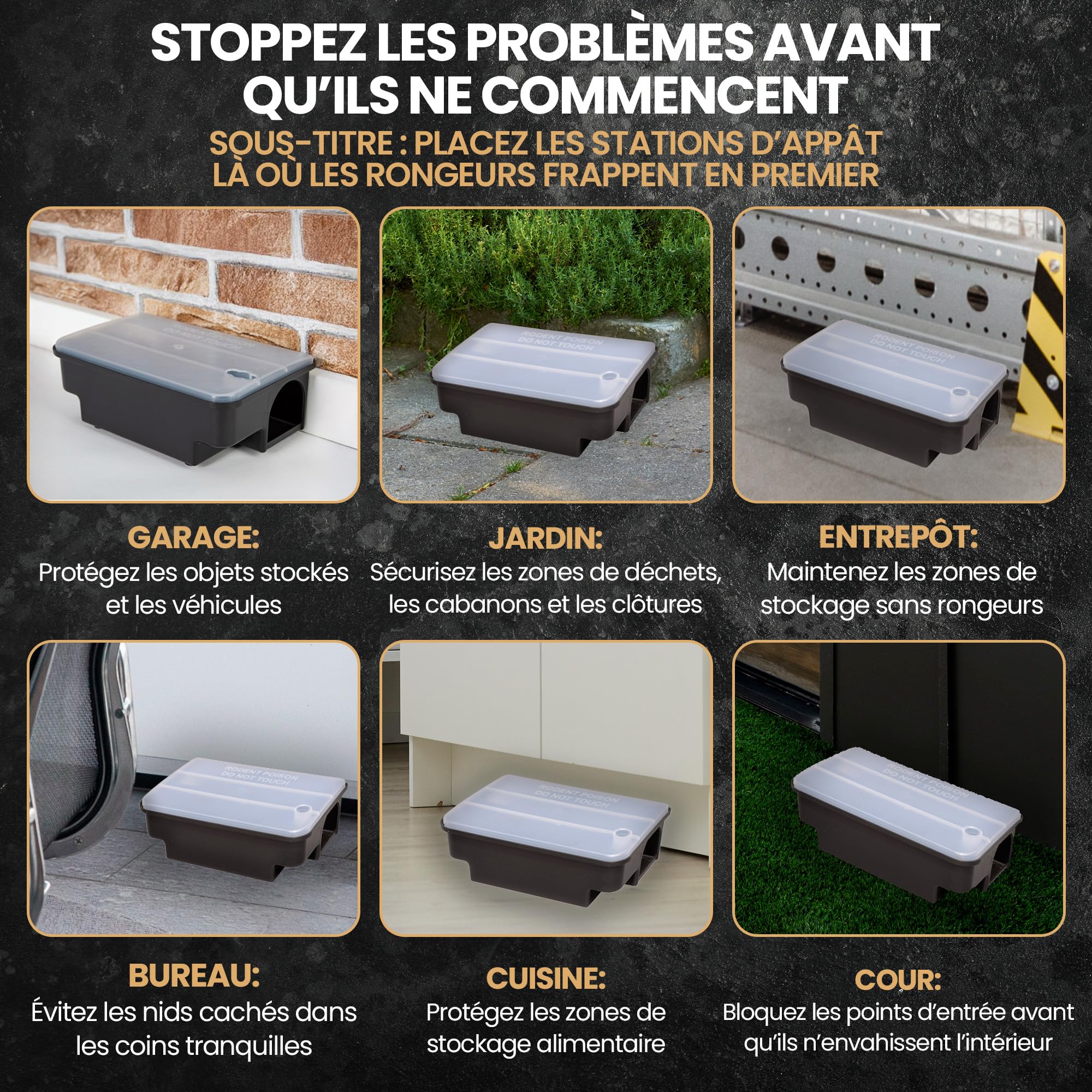 2× Stations d’Appât pour Rats – Couvercle Transparent pour contrôle Facile – Boîtiers très Robustes pour Une Utilisation sécurisée du Poison à Rats – Intérieur & extérieur (Poison Non Inclus)