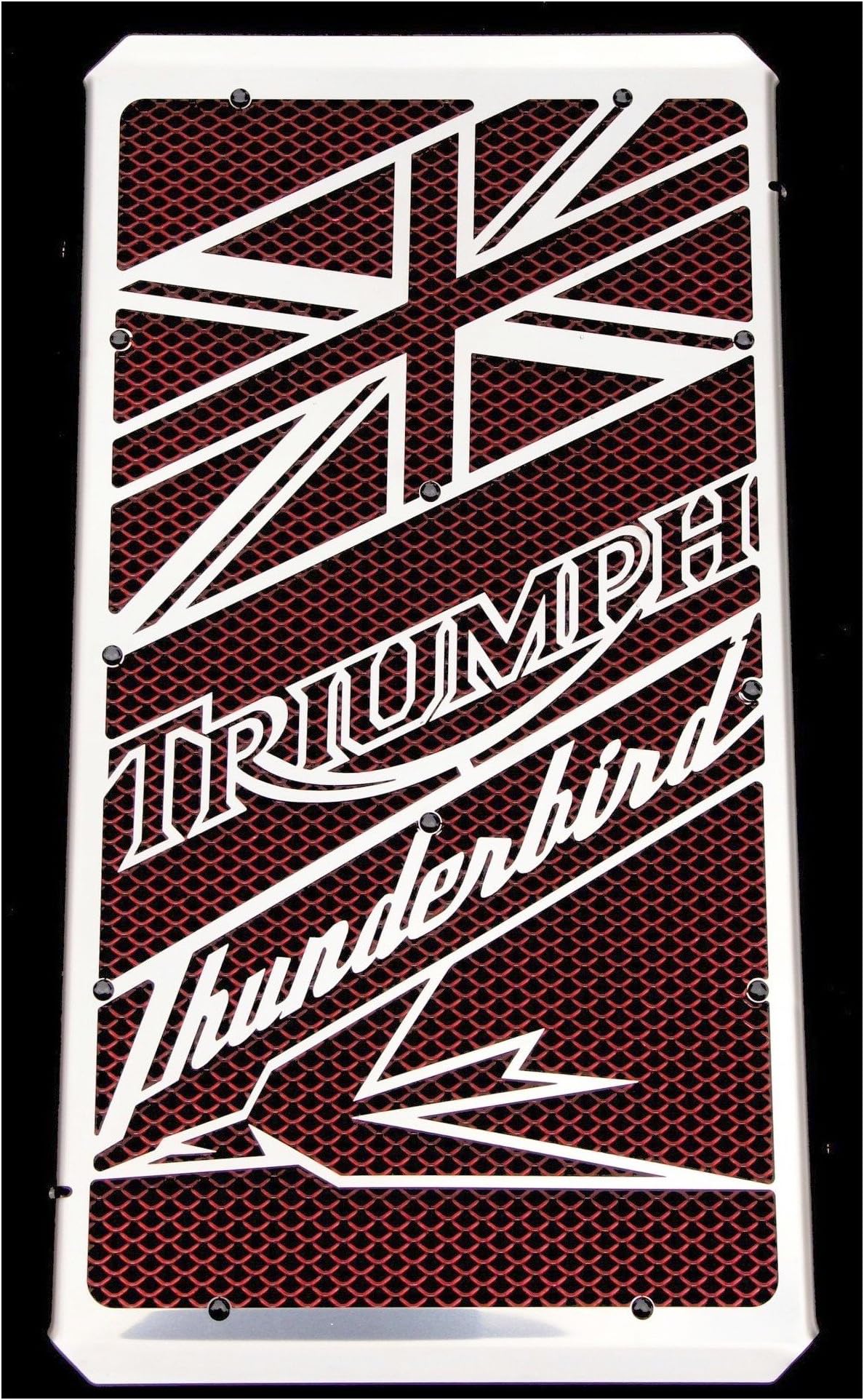 radiator cover/radiator guard Thunderbird"Union Jack" + red mesh