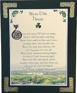 Bless This House - 8x10 Home Blessing with Green Matting