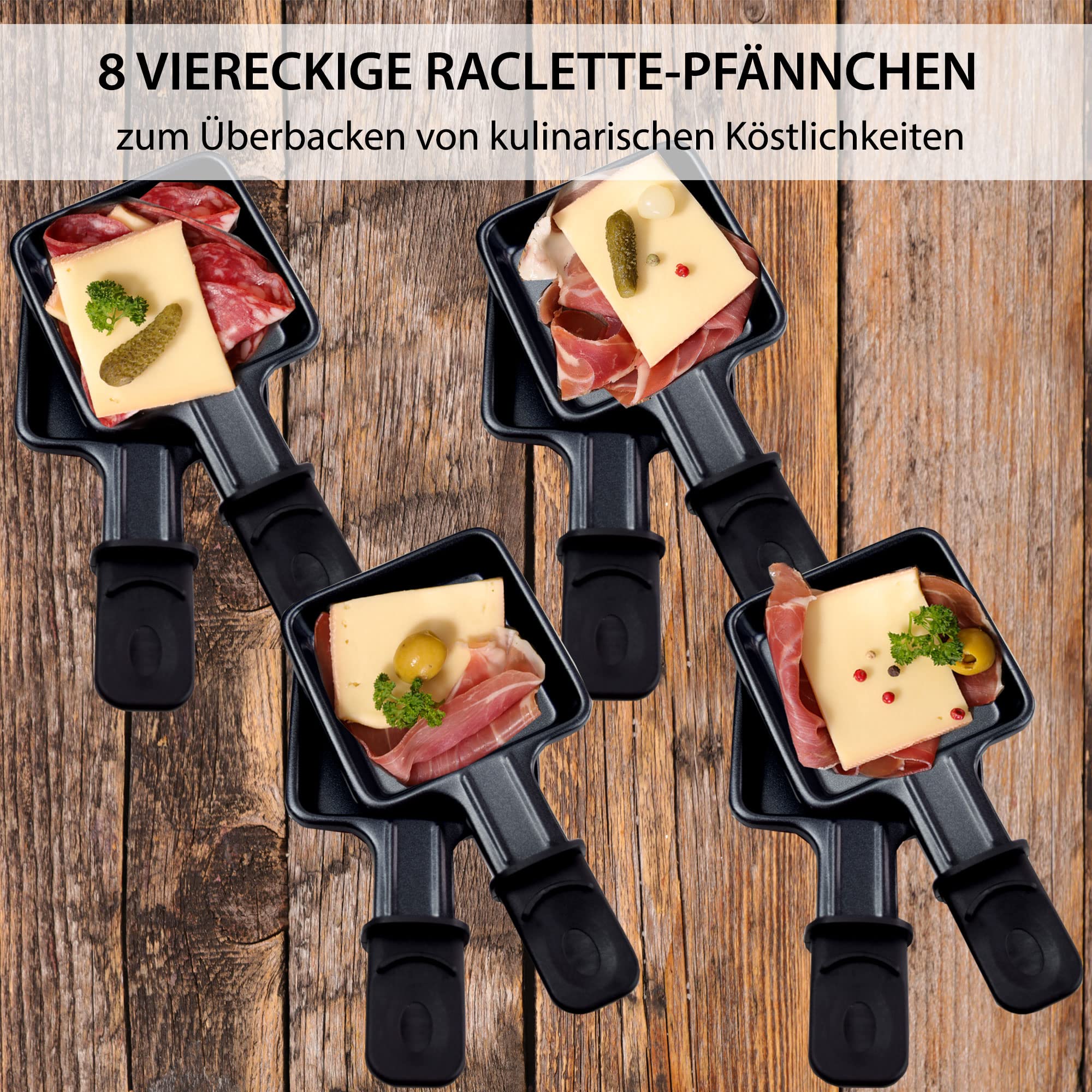Syntrox Germany Freiburg 3 in 1 Raclette-Grill-Fondue-für 8 Personen