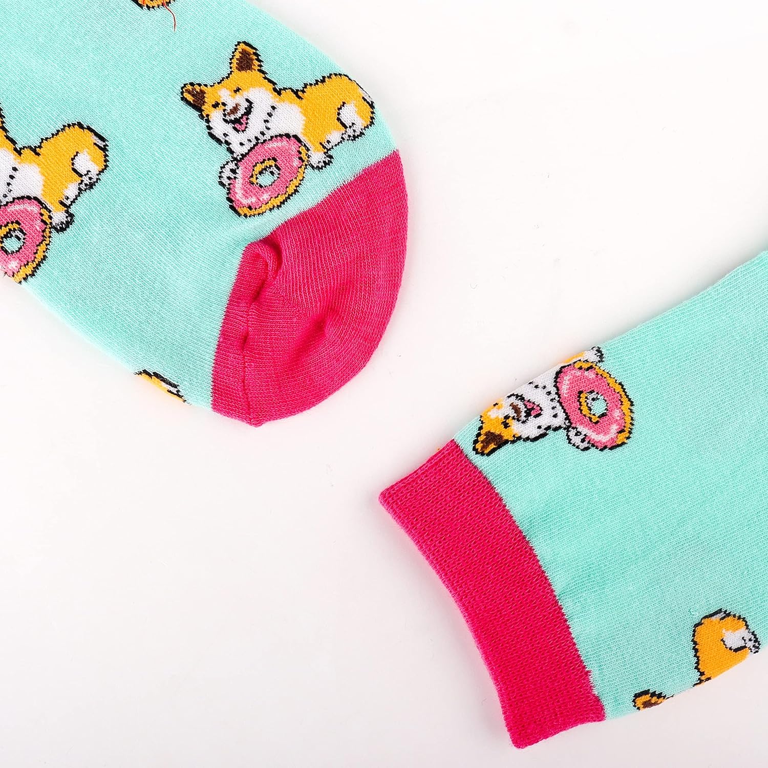 Belloxis 5-Pair Cute Funny Animal Socks for Women & Girls, Comfortable Cotton Crew Socks for Daily Wear, Great Gift Ideas - Image 6