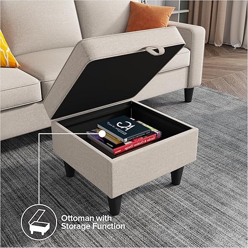 Miniatura 5 de Youmumeub Sofá seccional, sofá de 3 plazas de 78 pulgadas de largo con otomana de almacenamiento, sofás pequeños y sofás para sala de estar,