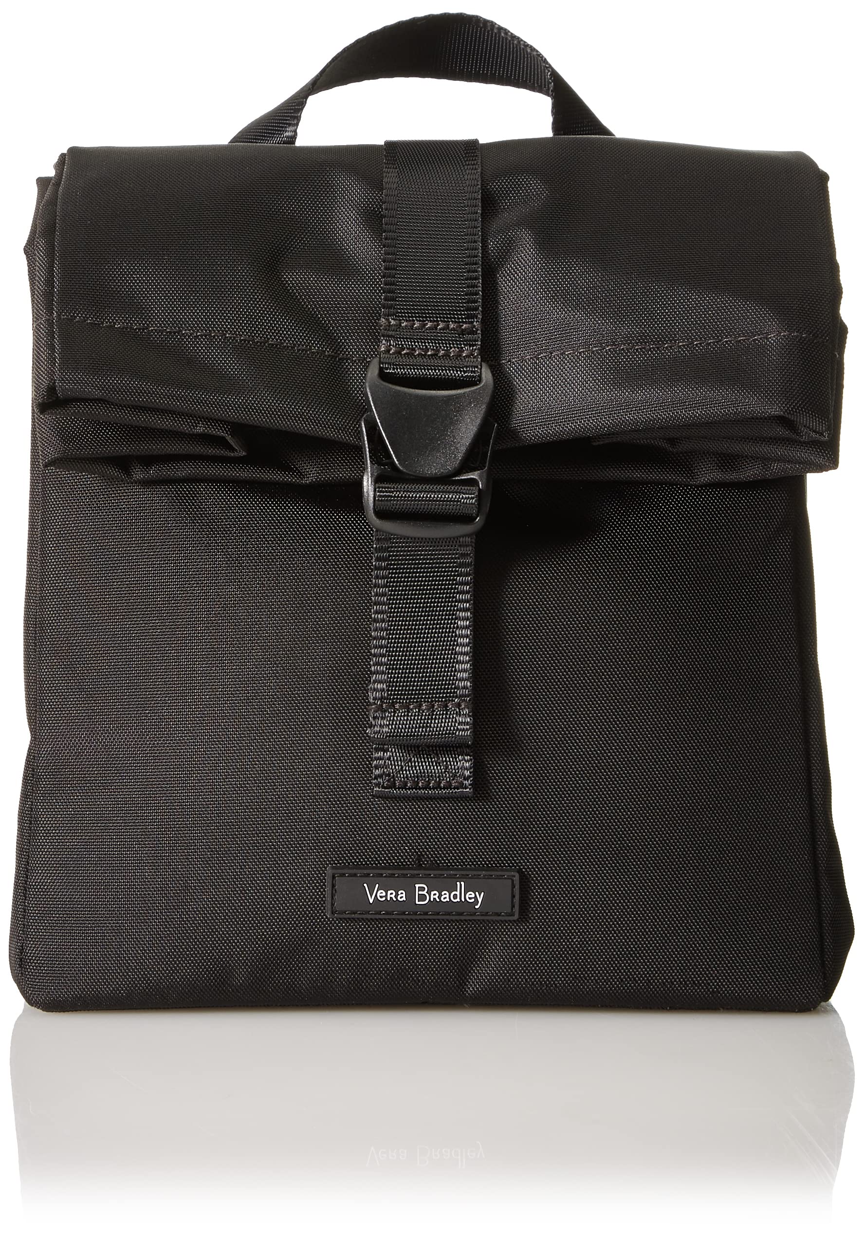 Vera Bradley Women's Lighten Up Lunch Tote Lunch Bag, Black, One Size