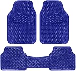 BDK Auto MT-643-BL: Metallic Mats 3Pc/Navy Blue