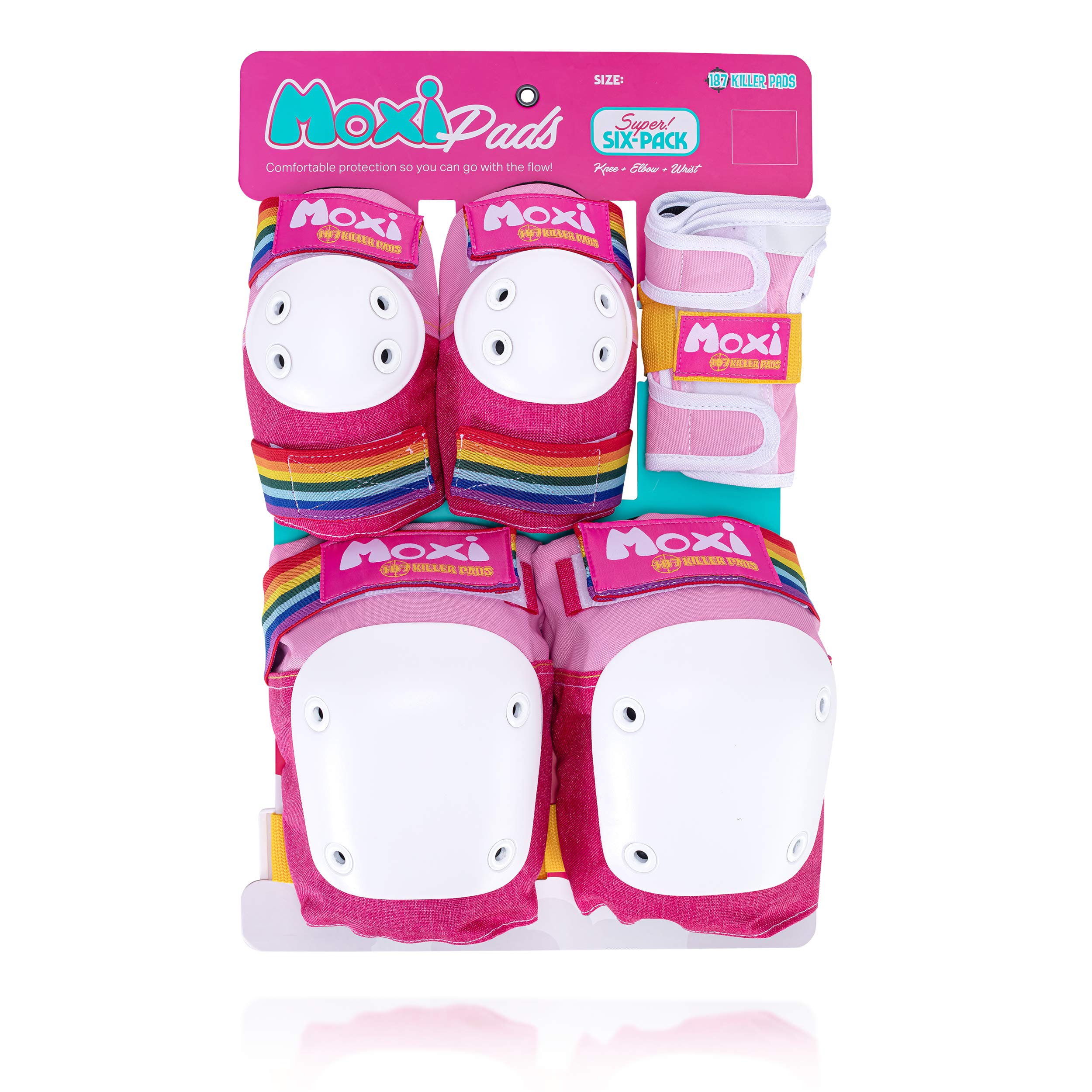 Six Pack Combo Pad Protection Kit including Knee Pads, Elbow Pads and