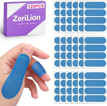 120PCS Premium Bowling Finger Tape Thumb Tape, Durable Bowlers Tape for Fingers, Flexible Bowling Ball Tape, Thumb Protector, Bowling Accessories - Blue