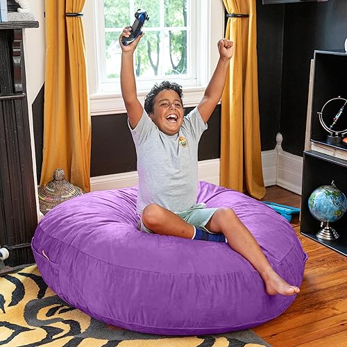 Miniatura 37 de Jaxx Cocoon - Puf de 4 pies y almohadilla de choque, color carbón Carbón vegetal,Agua,Negro -,Azul (Arándano),Camello,Chocolate,Fucsia,Lima,Color