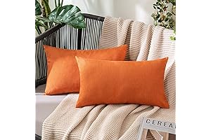 MIULEE 12x20 Inch Lumbar Pillow Covers for Fall Outdoor Decor