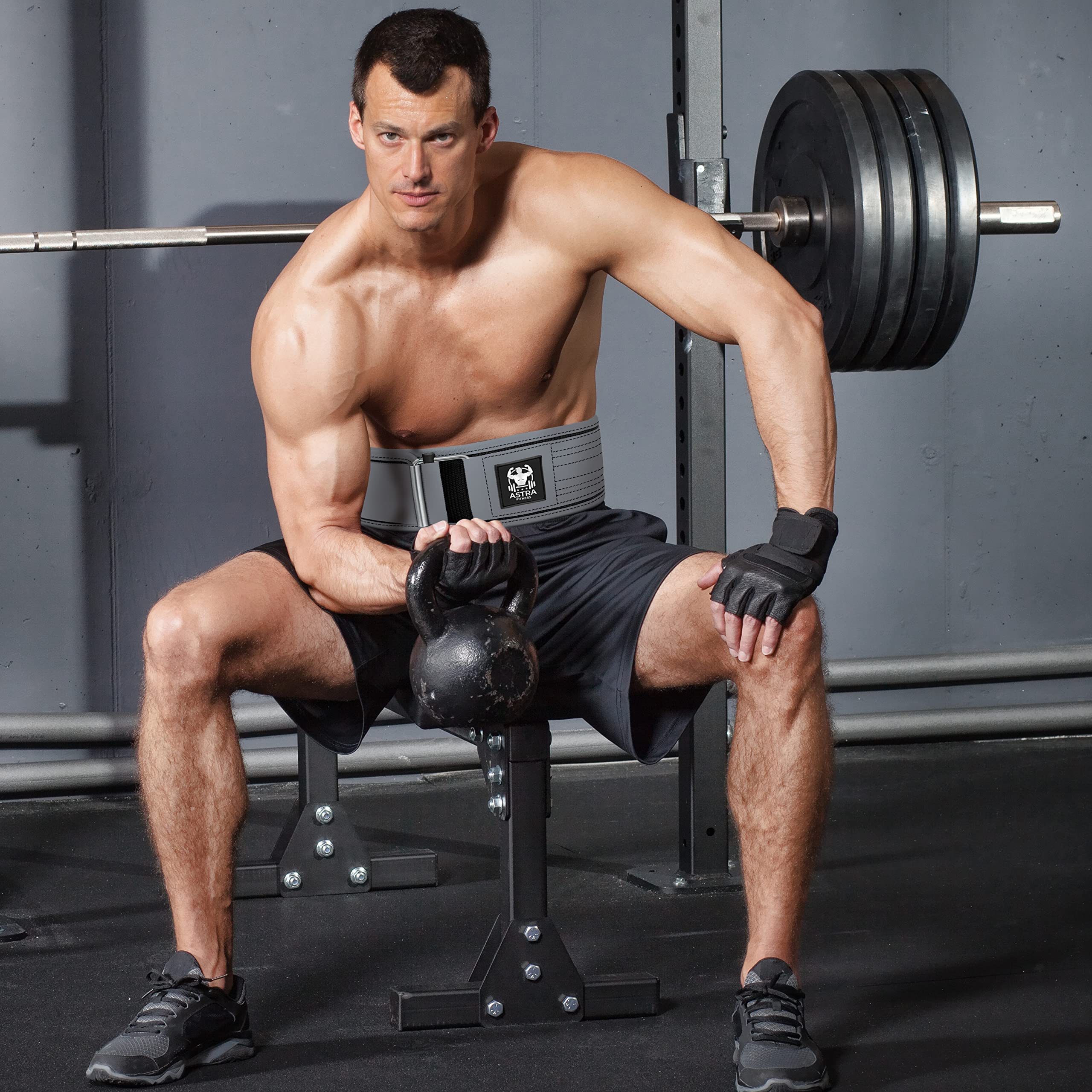 Pas do podnoszenia ciężarów, automatyczny blokujący pas do podnoszenia ciężarów do podnoszenia ciężarów, martwego ciągu, przysiadów i treningu crossfitowego, nylonowy pas na siłownię dla mężczyzn i kobiet (średni, szary)