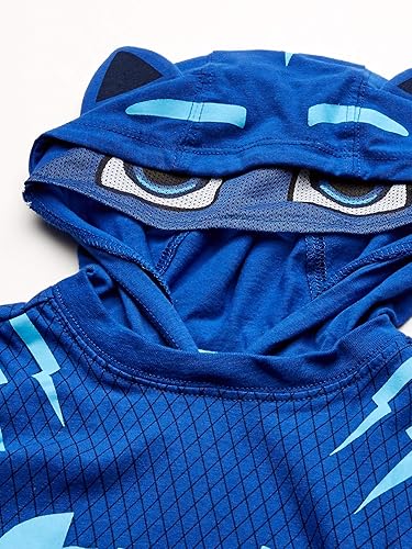 Miniatura 4 de PJ Masks Boys Little Gekko and Catboy Hoodie Sweatshirt with Mesh Mask