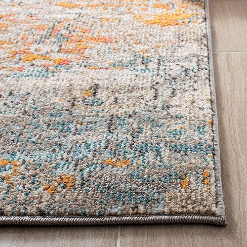 Miniatura 4 de SAFAVIEH Colección Madison MAD460F - Alfombra con diseño abstracto moderno, no desprende pelusa, de fácil cuidado, para zonas de alto tráfico, gris