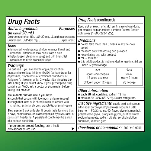 Miniatura 10 de Tienda Basic Care Tussin - Jarabe de CF Max severo, para tos multisíntoma, medicamento líquido para el resfriado y la gripe, no somnolencia, alivia