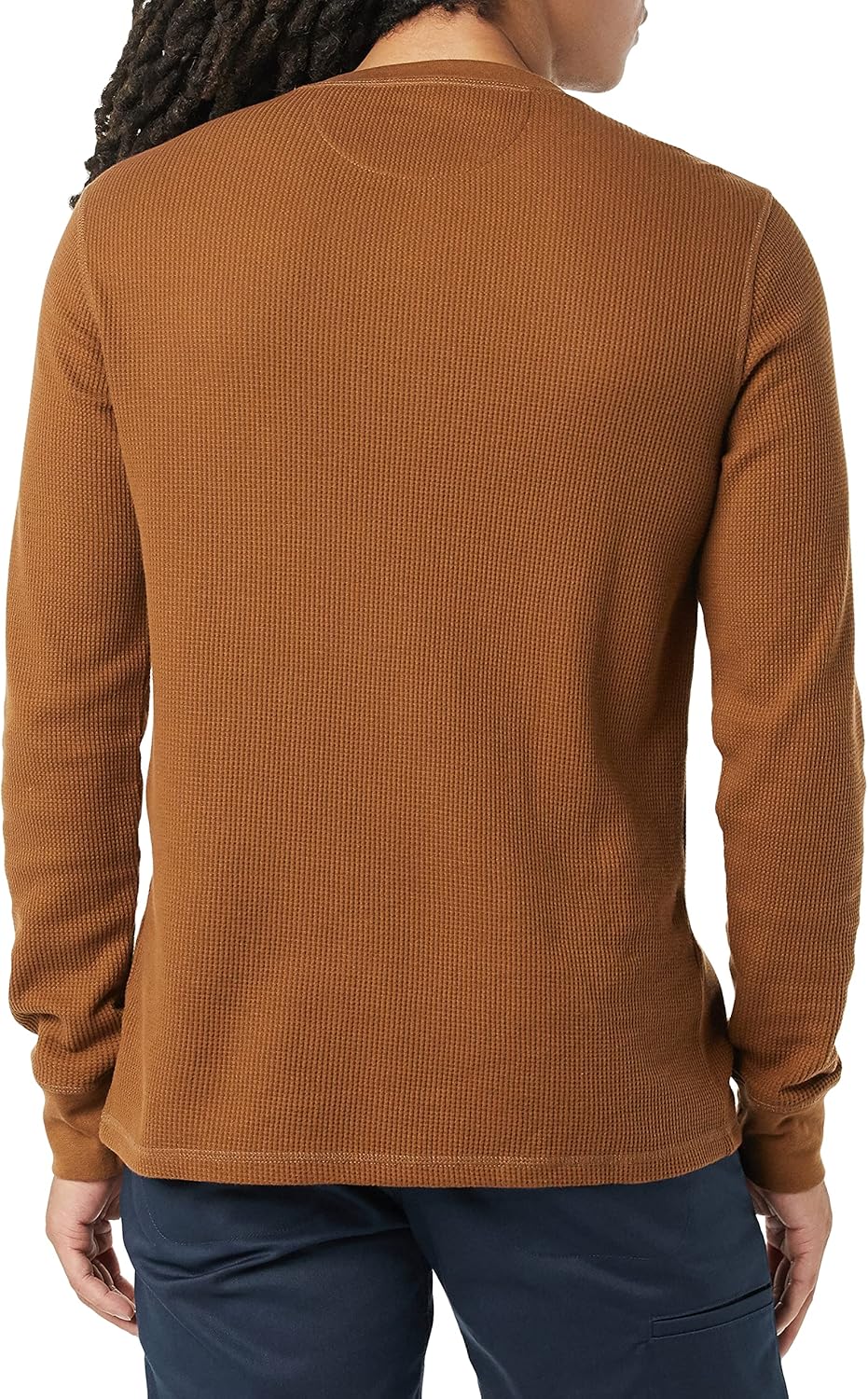 Amazon Essentials Henley Long Sleeve Shirts for Men, Regular-Fit Waffle - Image 2