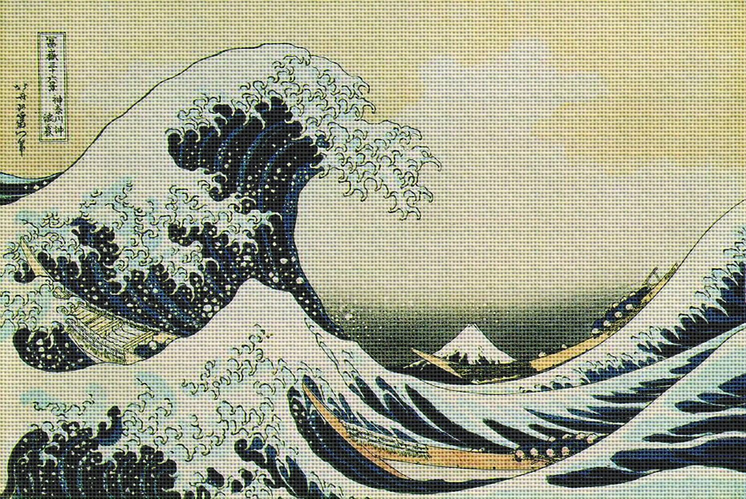 Art Needlepoint Wave Off Kanagawa or Great Wave Kit by Hokusai