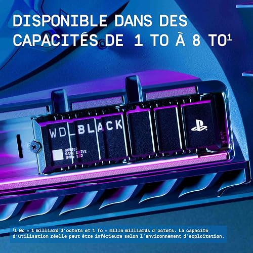WD_BLACK SN850P 8 To PS5 SSD, Officiel pour PlayStation 5, Lecture jusqu'à 7200 Mo/s, Dissipateur Thermique Inclus - 5
