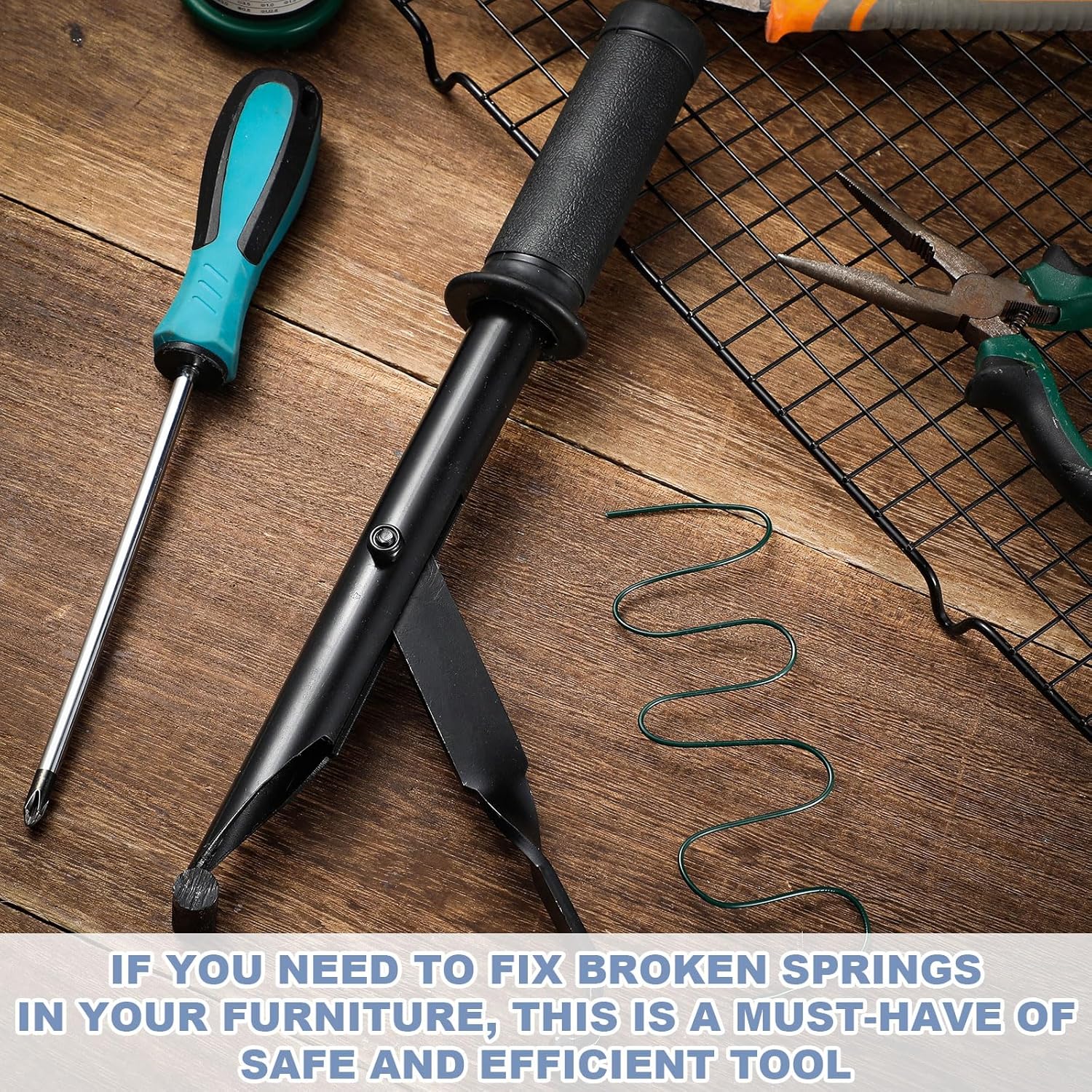 Upholstery DIY Tool Lever Spring Stretcher Couch Springs Repair Kit Upholstery Tools and Supplies Puller Carpet Stretcher Sofa or Recliner