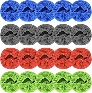 20PCS Car Windshield Cleaning Tool Bonnets, Microfiber Cleaning Cloth for Windshield Cleaning Tool, Replaced Car Care Microfiber Windshield Cleaner Cloths Pad, Fits 3" Plate (20PCS)