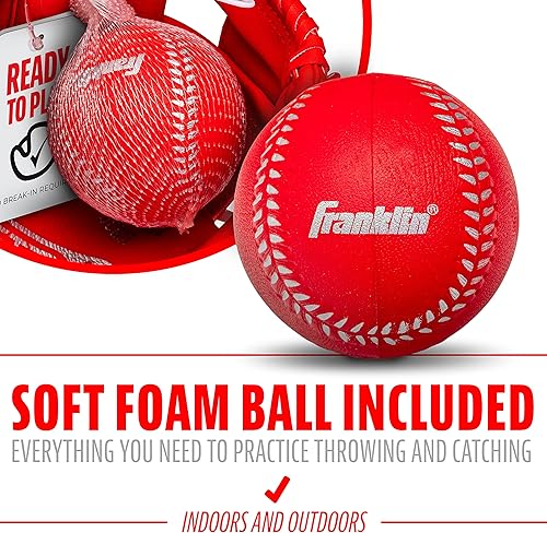 Miniatura 6 de Franklin Sports RTP - Combo de guante y pelota para teeball