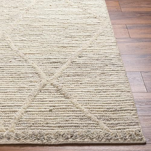 Miniatura 3 de SURYA Manisa MNS-2307 Alfombra texturizada tejida a mano, 2 x 3 pies, cremanegro