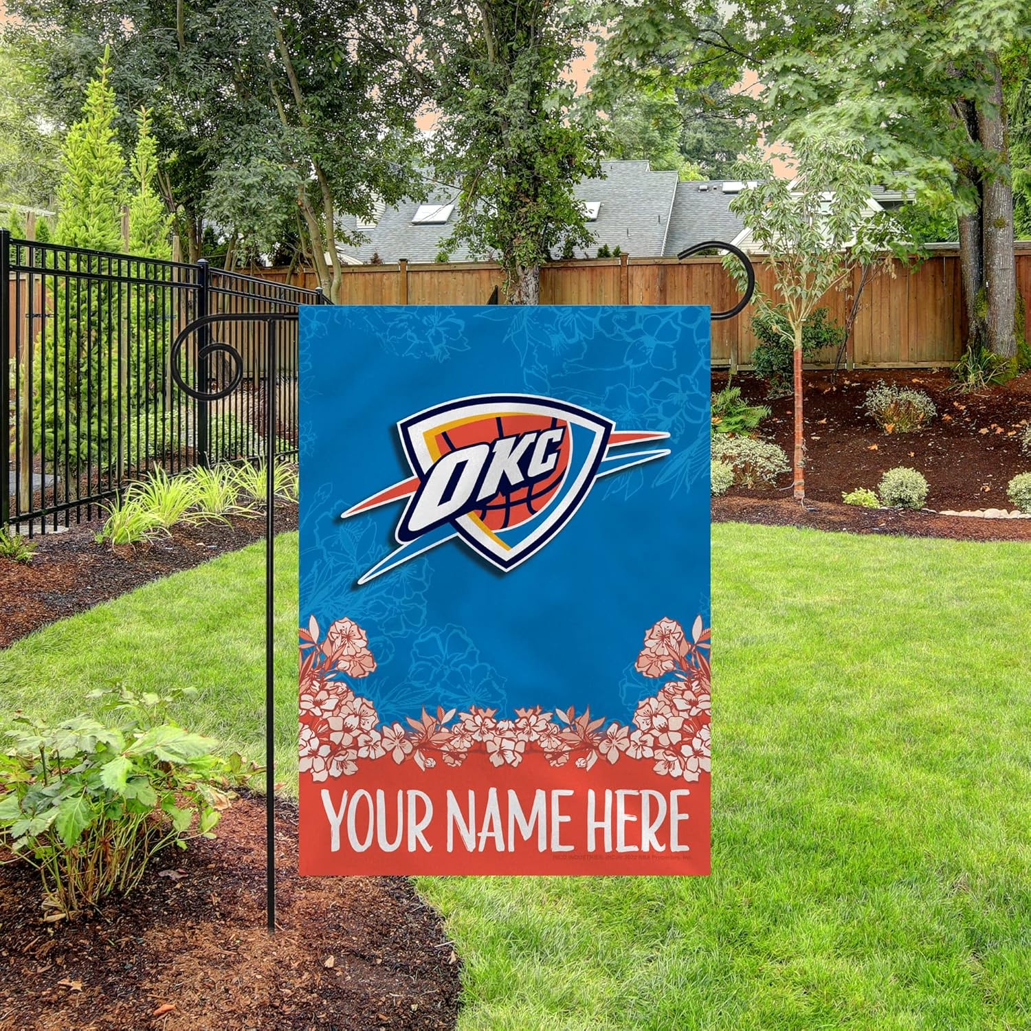 Rico Industries NBA Standard/Primary Personalized 13" x 18" Double Sided Garden Flag
