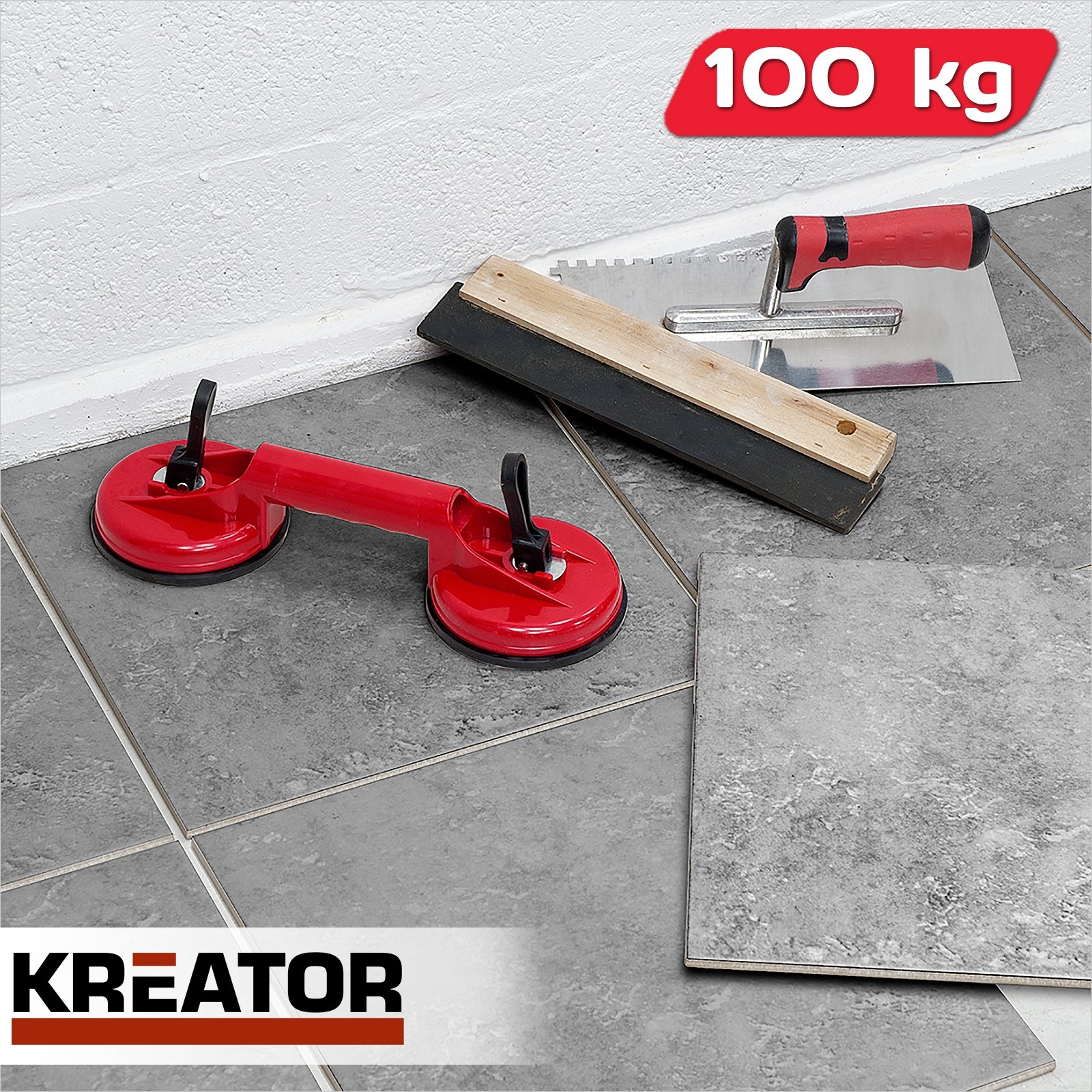 YAOBLUESEA 2 Stück Aluminium Dreifach Glassauger Saugheber Glasheber Vakuumheber 2X 120kg