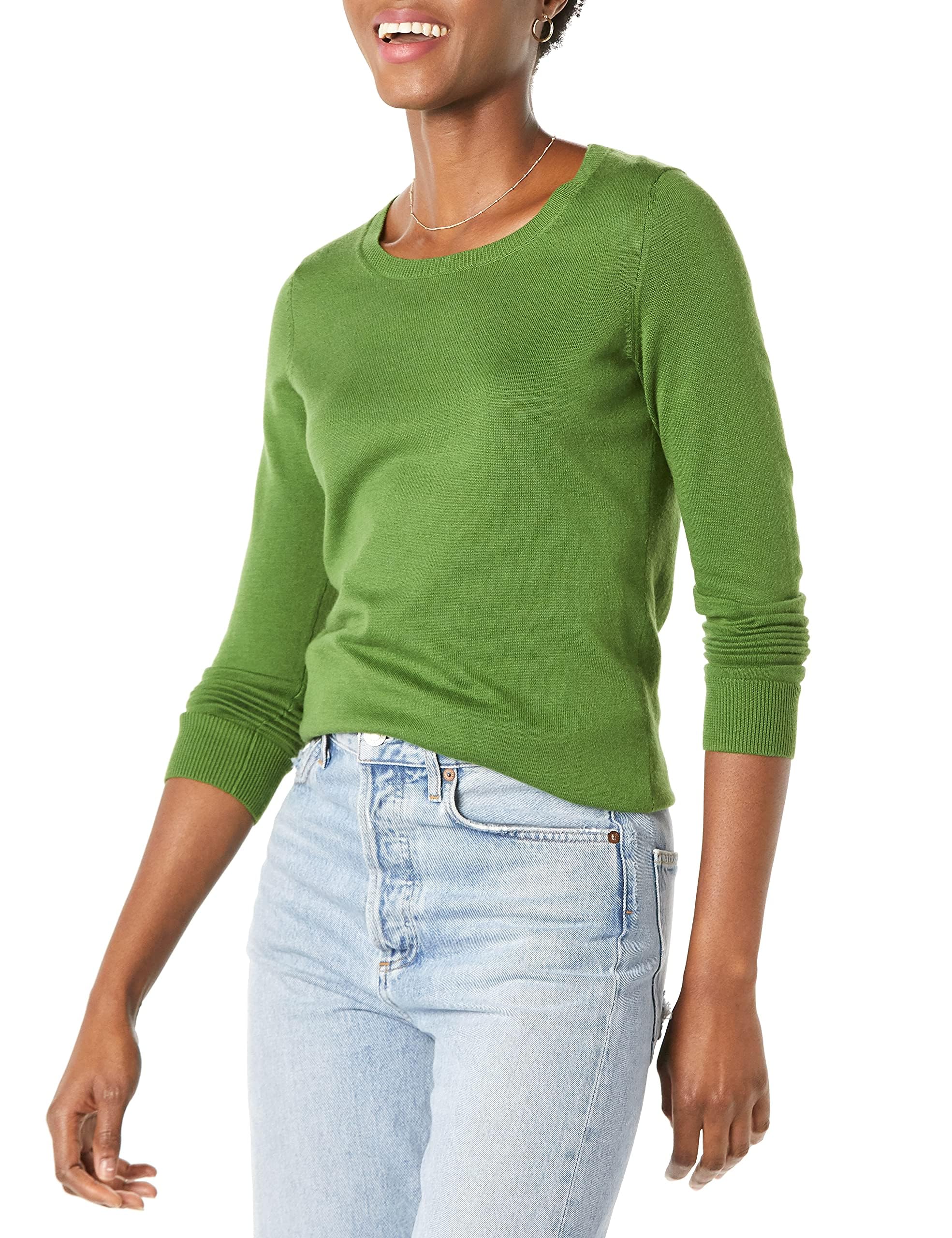 Amazon Essentials Damen Leichter, Langärmeliger Pullover Mit Rundhalsausschnitt (Erhältlich in Übergröße)