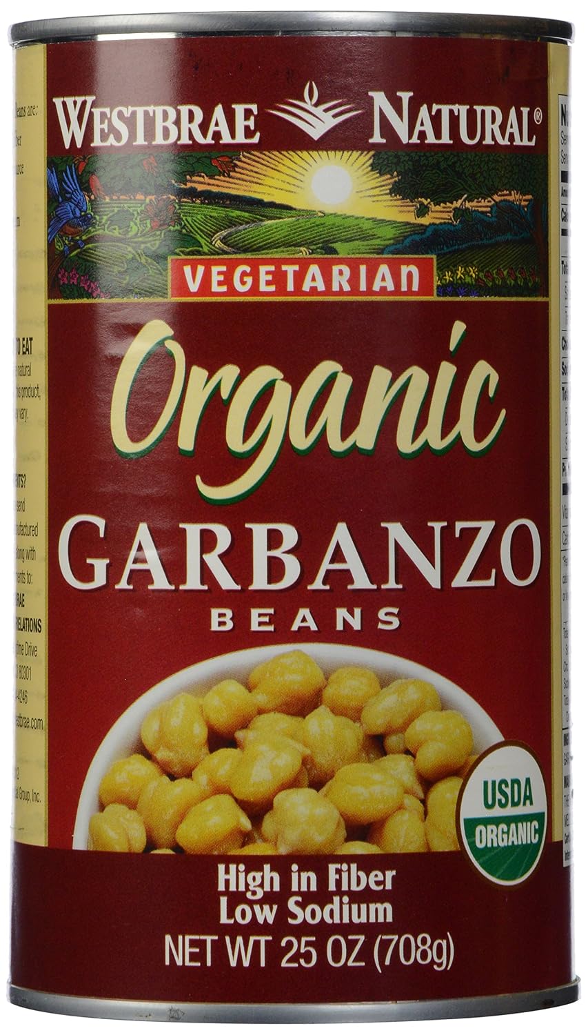 Westbrae, Organic Garbanzo Beans, 25 oz