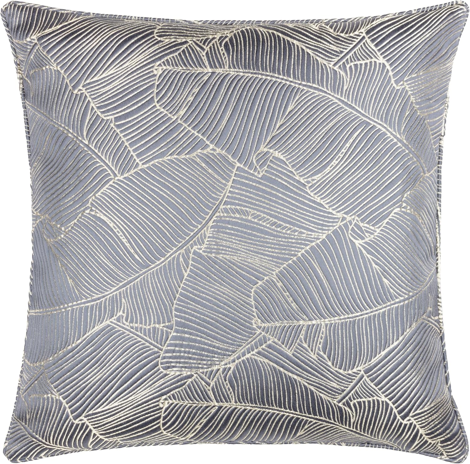 Seymour Jacquard Embroidered Throw Pillow Cover (50cm x 50cm) (Storm Blue)