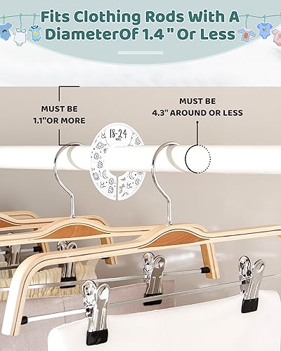 Miniatura 3 de DF DUALFERV Divisores de ropa de bebé Divisores de ropa de bebé para armario de bebé Divisores de tamaño de bebé Divisores de armario de bebé