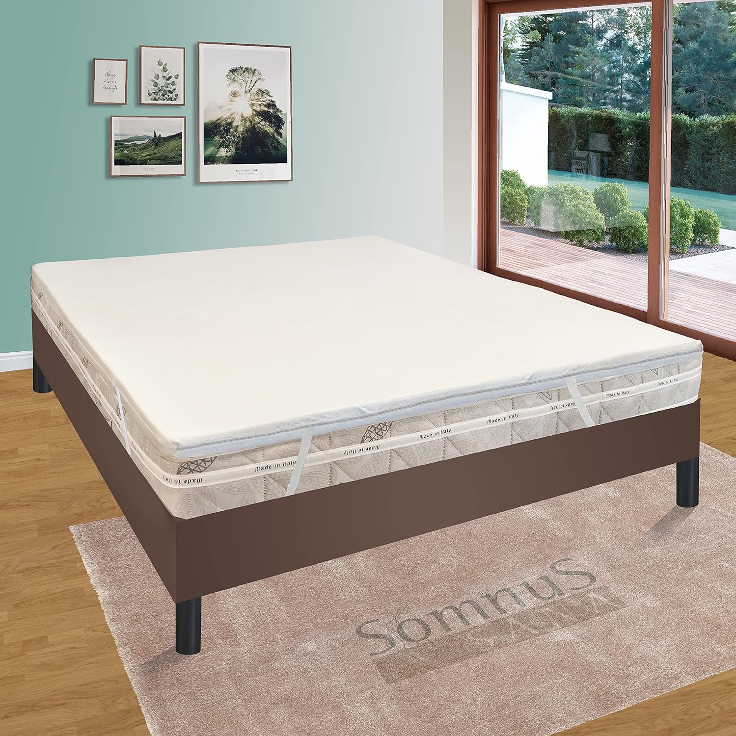 Topper Correttore Materasso Matrimoniale King Size Memory Foam Rigidità  Media EXTRA CONFORT 180x200 cm H4