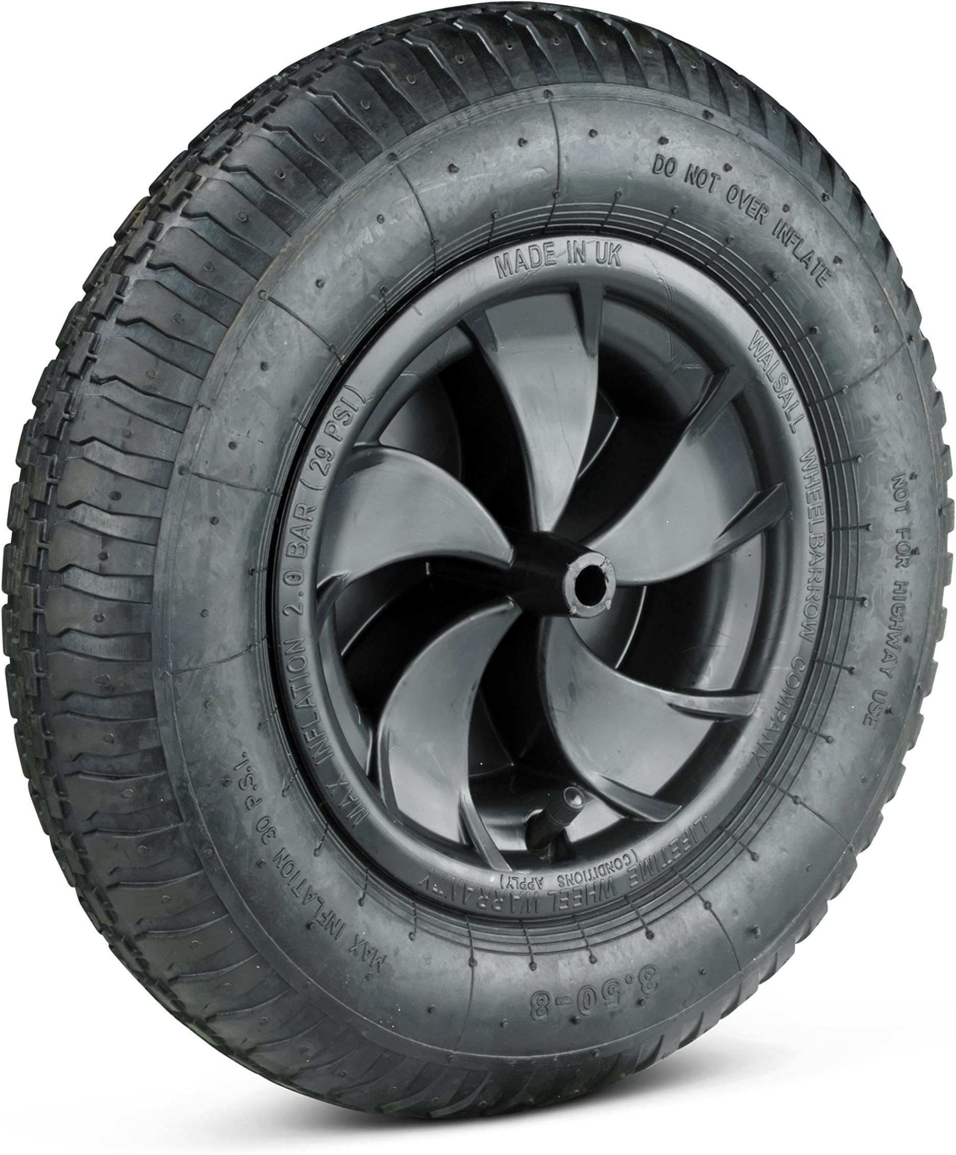 Walsall Wheelbarrows Universal Pneumatic Wheel - Black