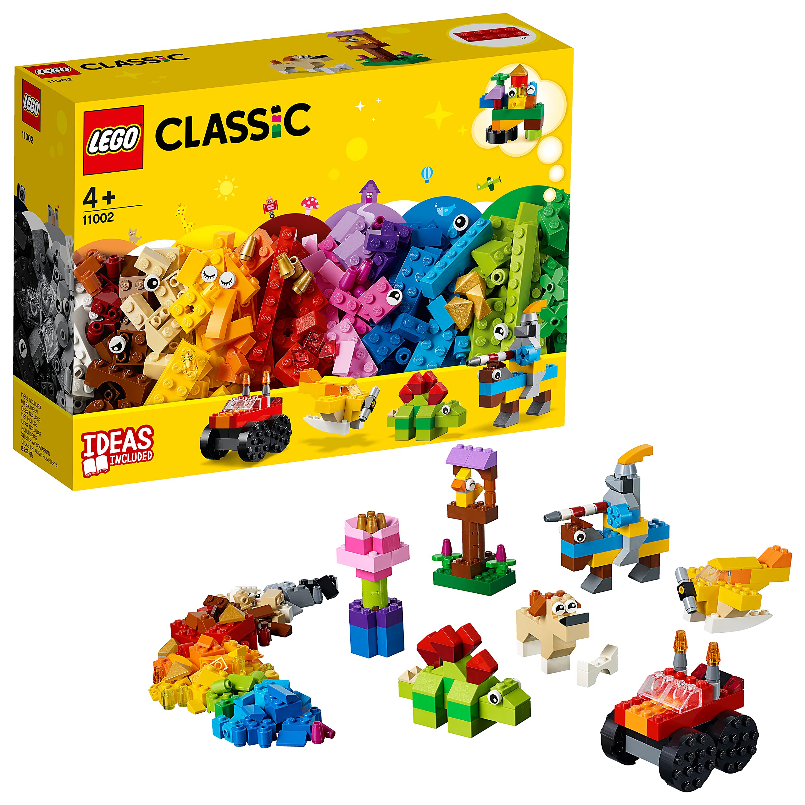 LEGO 11002 Classic Basic Brick Set with Wheels and Eyes for Kids 4