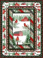 Vista 3 de Wilmington Prints Country Cardinals Winter Scenic Multi, tela de The Yard