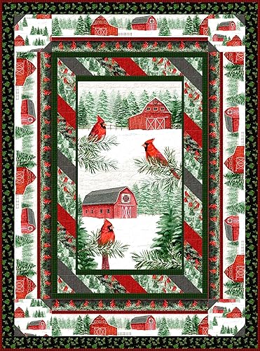 Miniatura 3 de Wilmington Prints Country Cardinals Winter Scenic Multi, tela de The Yard