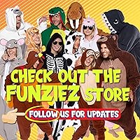 Vista 11 de Funziez! - Disfraz de Halloween para adultos, disfraz de animales y criaturas marinas, mameluco afelpado para cosplay, para mujeres y hombres