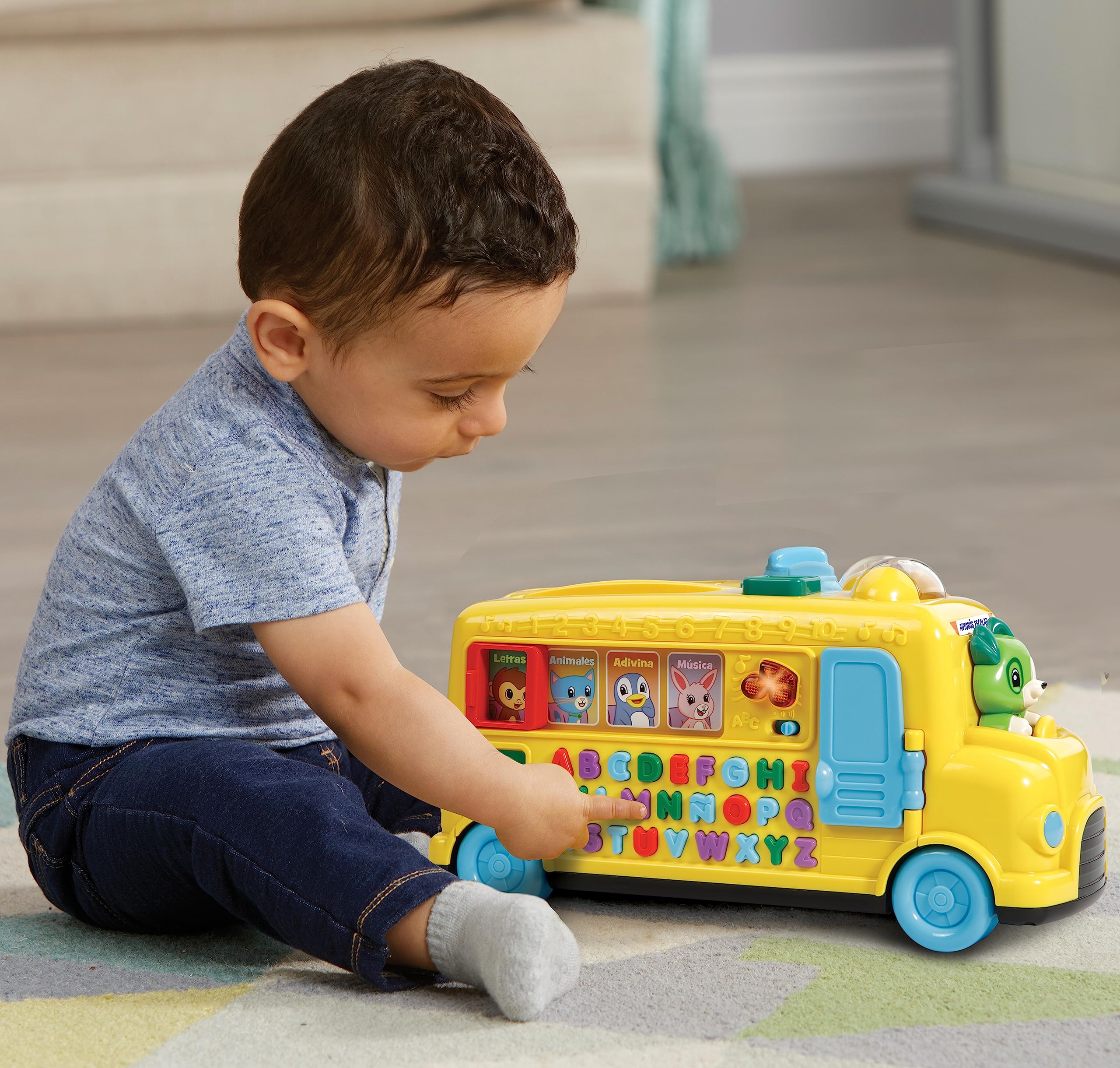 VTech Leapfrog Autobús de Letras y Animales, Juguete Interactivo para niños +1 año, Aprende a Leer, el Alfabeto, Versión ESP
