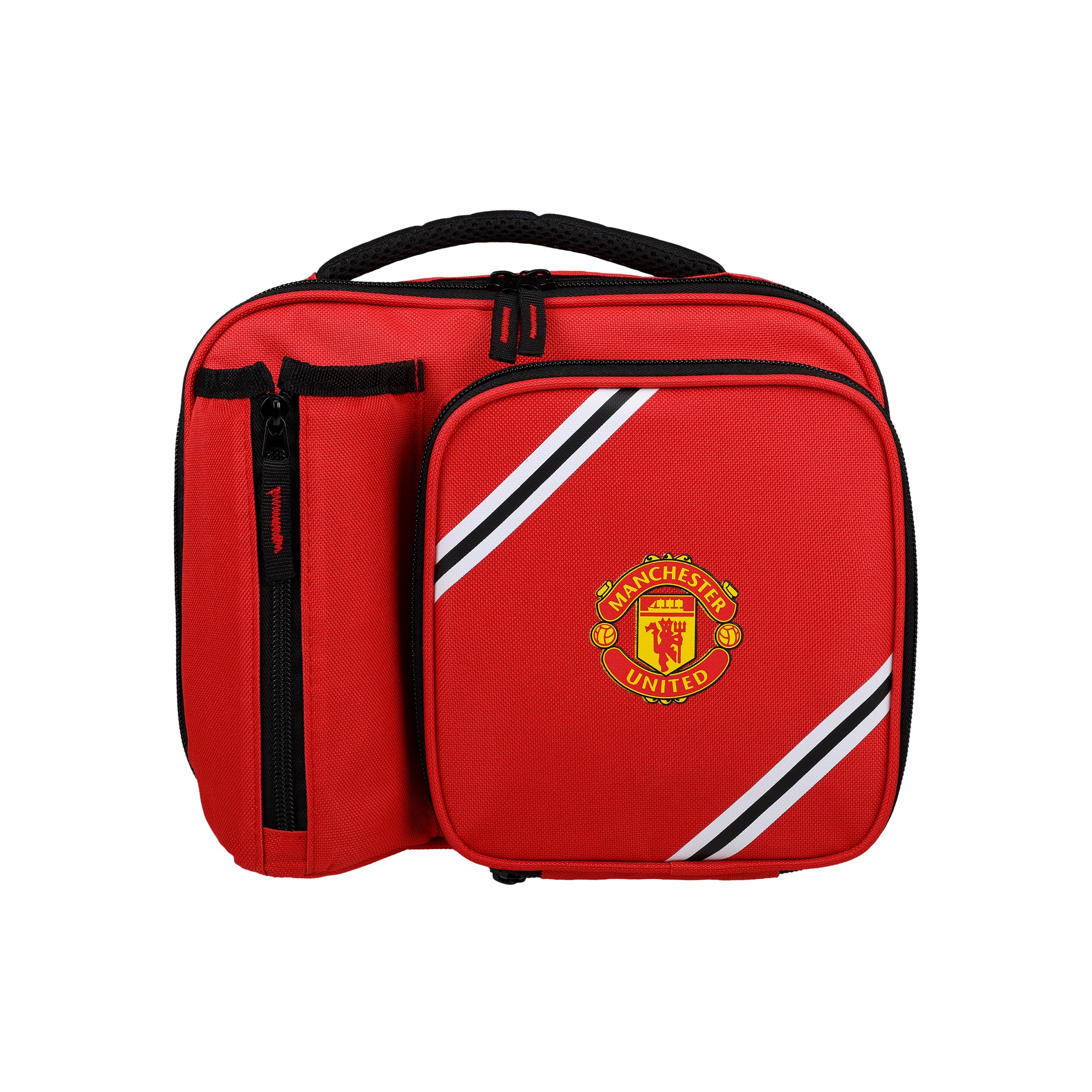 FOCO Officially Licensed Manchester United FC Football Core Stripe Lunch Bag