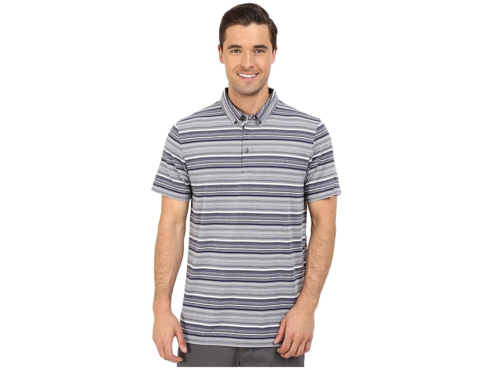 

PUMA Golf Short Sleeve Tailored Multi Stripe Polo (Peacoat) Men's Short Sleeve Knit