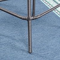 Vista 7 de Christopher Knight Home Jiro Taburete de mimbre para exteriores, gris