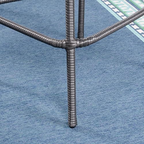 Miniatura 7 de Christopher Knight Home Jiro Taburete de mimbre para exteriores, gris