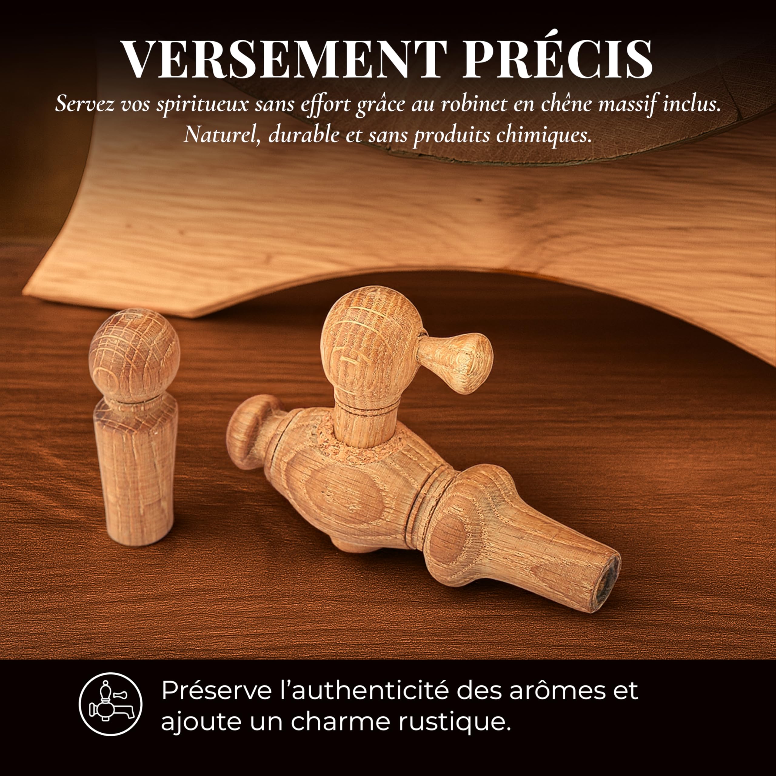 MB Manufaktura Barril de Madera Natural Roble para Whisky, Vino, Licor (pequeño y grande 5 litros)