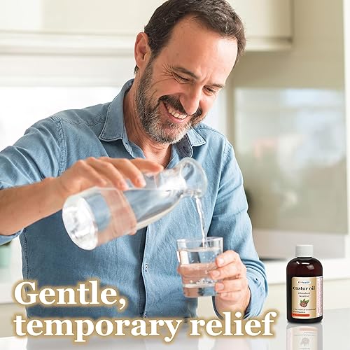 Miniatura 3 de A+Health Aceite de ricino, laxante para el estreñimiento, 100% puro, prensado en frío, insípido, inodoro, hidratante y nutritivo para la piel y el