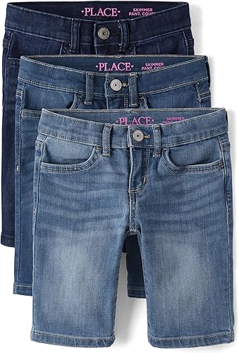 The Childrens Place Pantalones cortos de mezclilla para niña